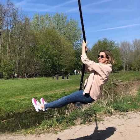 Our co-founder Jade on a zipline.